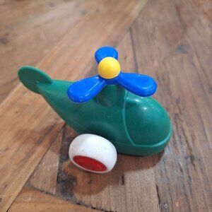 Viking Toys Sweden Helicopter 1148 Green Play Vehicle Rubber Wheel‎ Toddler